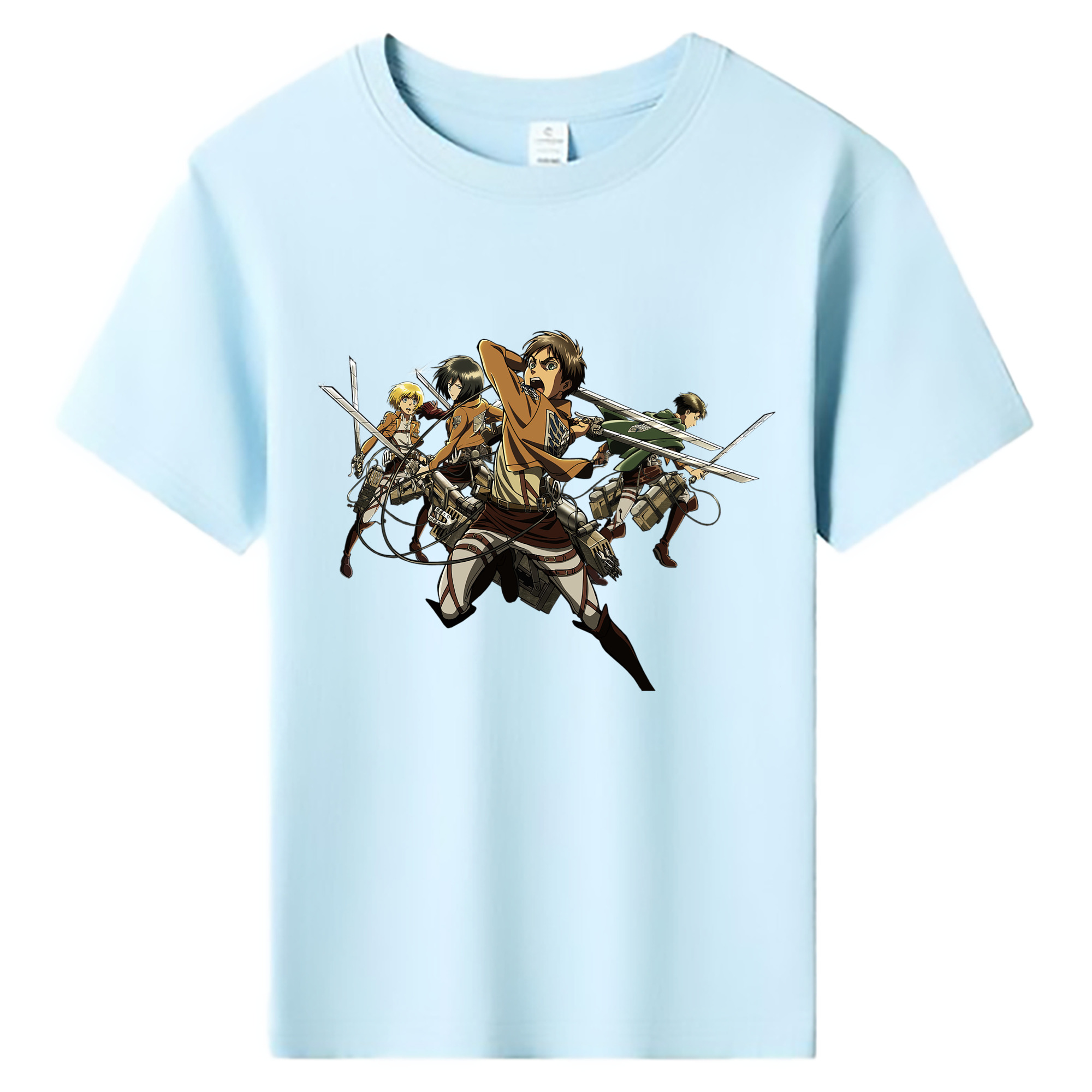 （画像用） 進撃の巨人 エレン･イェーガー Attack on Titan Eren Jäger 綿100％キッズTシャツ（フロントプリント）